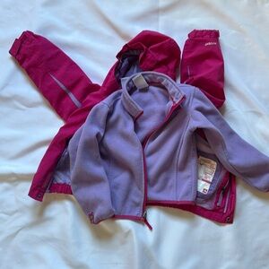 North Face Toddler Rain and Fleece 2 in 1 jacket